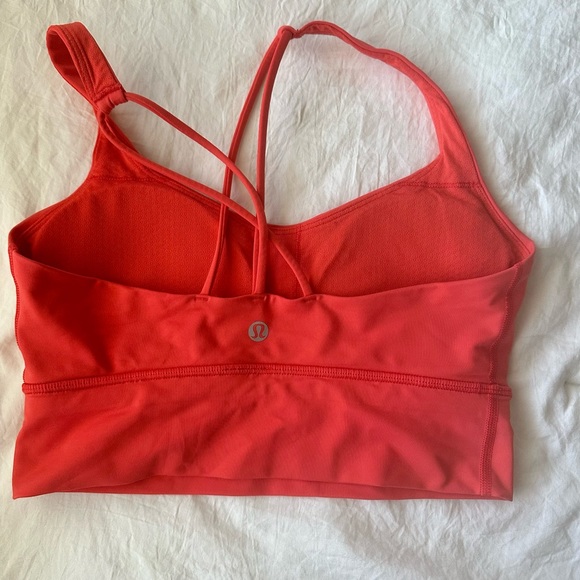 Lululemon Red/Orange Sports Bra Size 4 EUC - Picture 2 of 3
